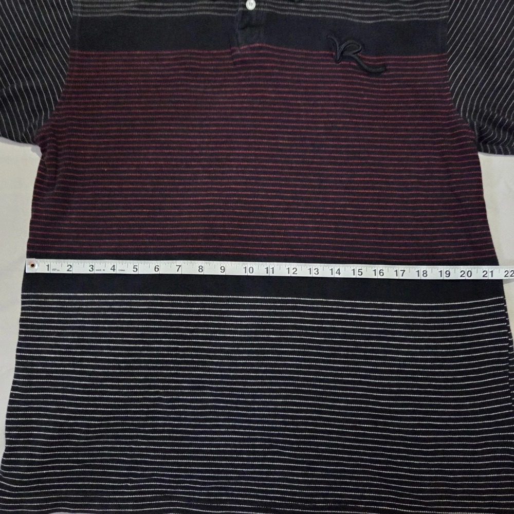 VTG ROCAWEAR Short Sleeve Striped Collared Polo Shirt Mens Sz L 100% Cotton Y2K - Picture 6 of 14